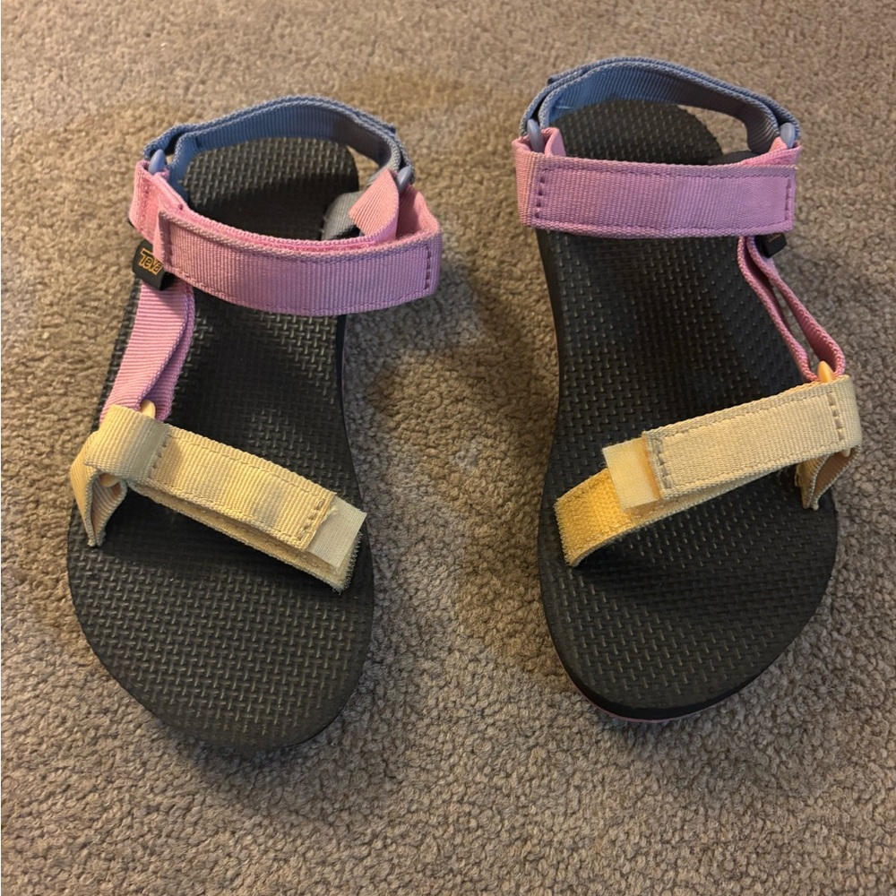 Teva Kids Sandals with Pink and Yellow Accents